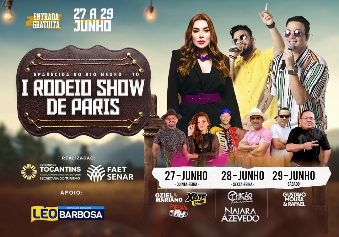 I Rodeio Show de Paris começa nesta quinta-feira, 27, em Aparecida do Rio Negro