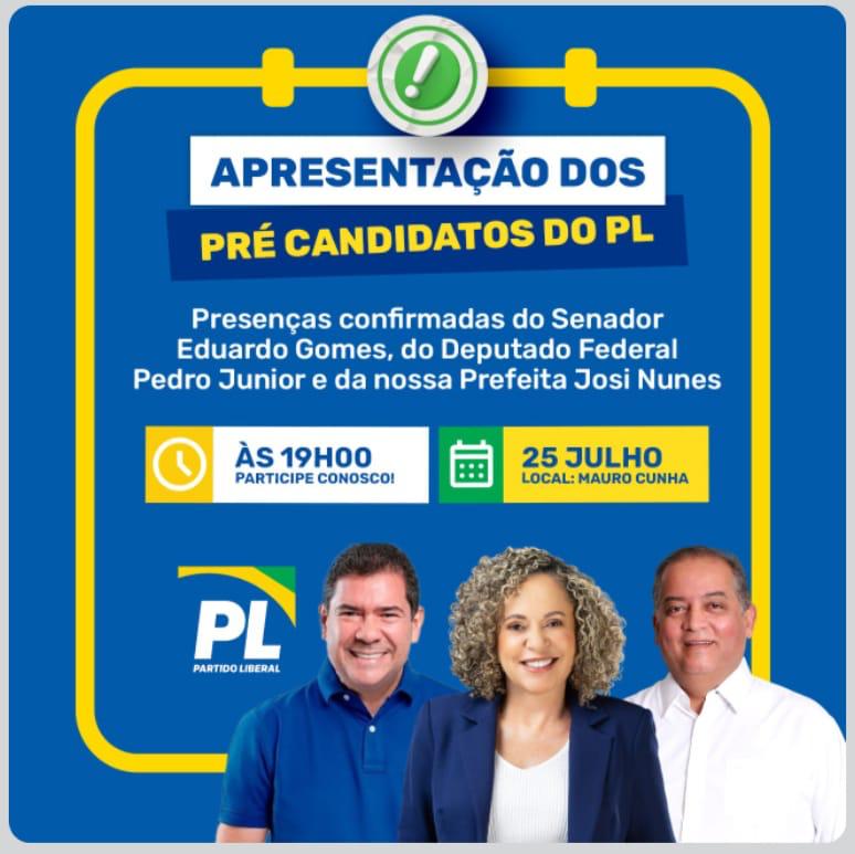 Senador Eduardo Gomes se reunirá com pré-candidatos a vereador do PL em Gurupi e reforçará apoio a Josi Nunes