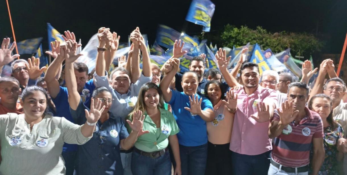 Jakeline e Marcos Pelizari reúnem multidão em encontro na Avenida Ceará, em Figueirópolis