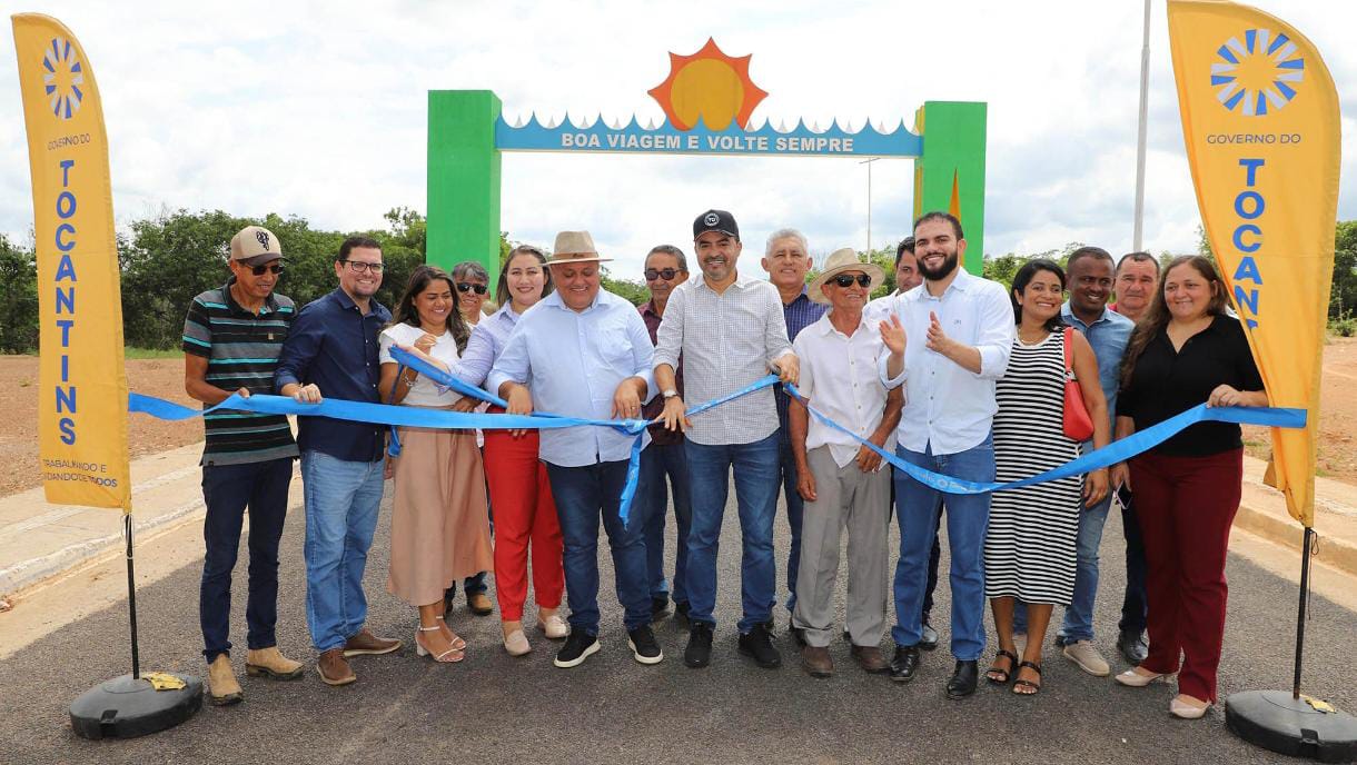 Em Rio Sono, governador Wanderlei Barbosa inaugura acesso à BR-010 e asfaltamento urbano avaliados em R$ 5 milhões